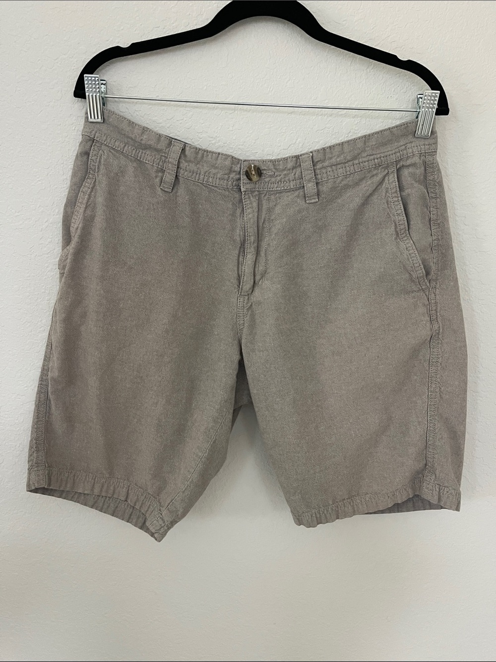 Wallin & Bros. Men's Flat Front Casual Shorts in‎ Gray Size 33